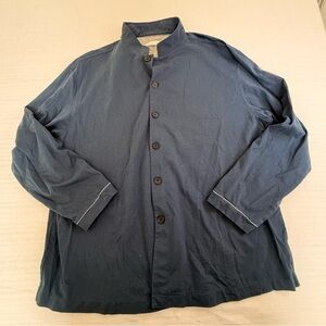 Men's Navy Long Sleeve Lounge/Sleep Shirt